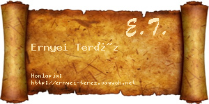 Ernyei Teréz névjegykártya